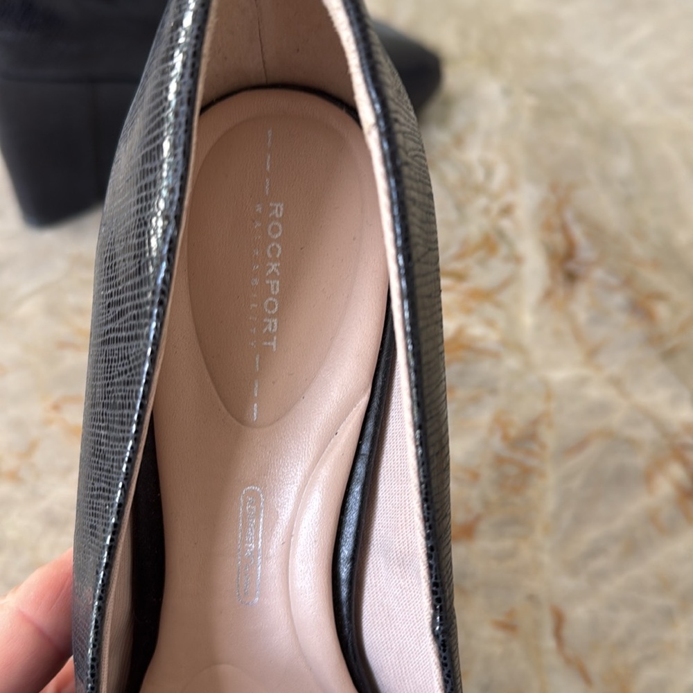 Rockport peep toe wedge navy 8 - Picture 7 of 9